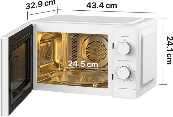 Heinner HMW-MD20IVWH Mikrowelle – Inverter – 19 Liter – 700W – Weiß – Bild 2