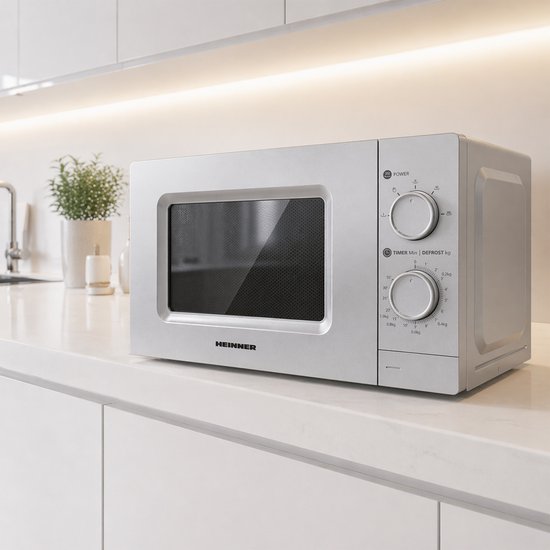 Heinner Mikrowelle HMW-MD20MSL – freistehend – 20 Liter – 700W – Silber – Bild 5