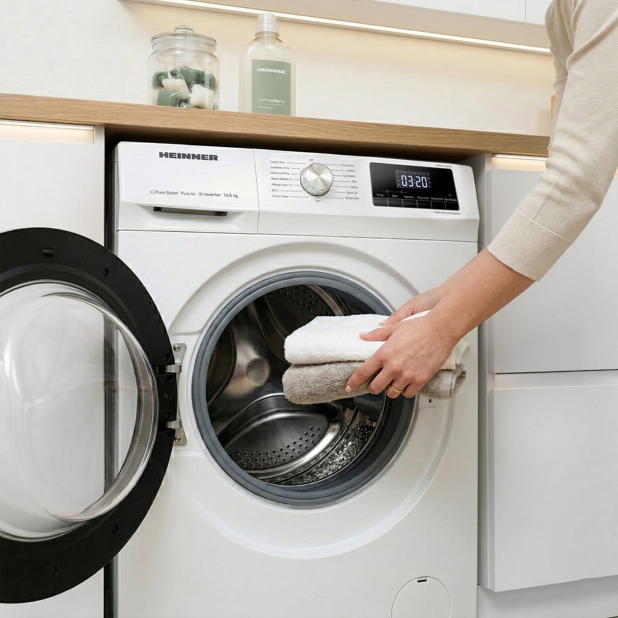 Heinner Waschtrockner HWDM-H10614A – 10/6 kg – 1400 U/min – Energieeffizienzklasse D – Bild 7