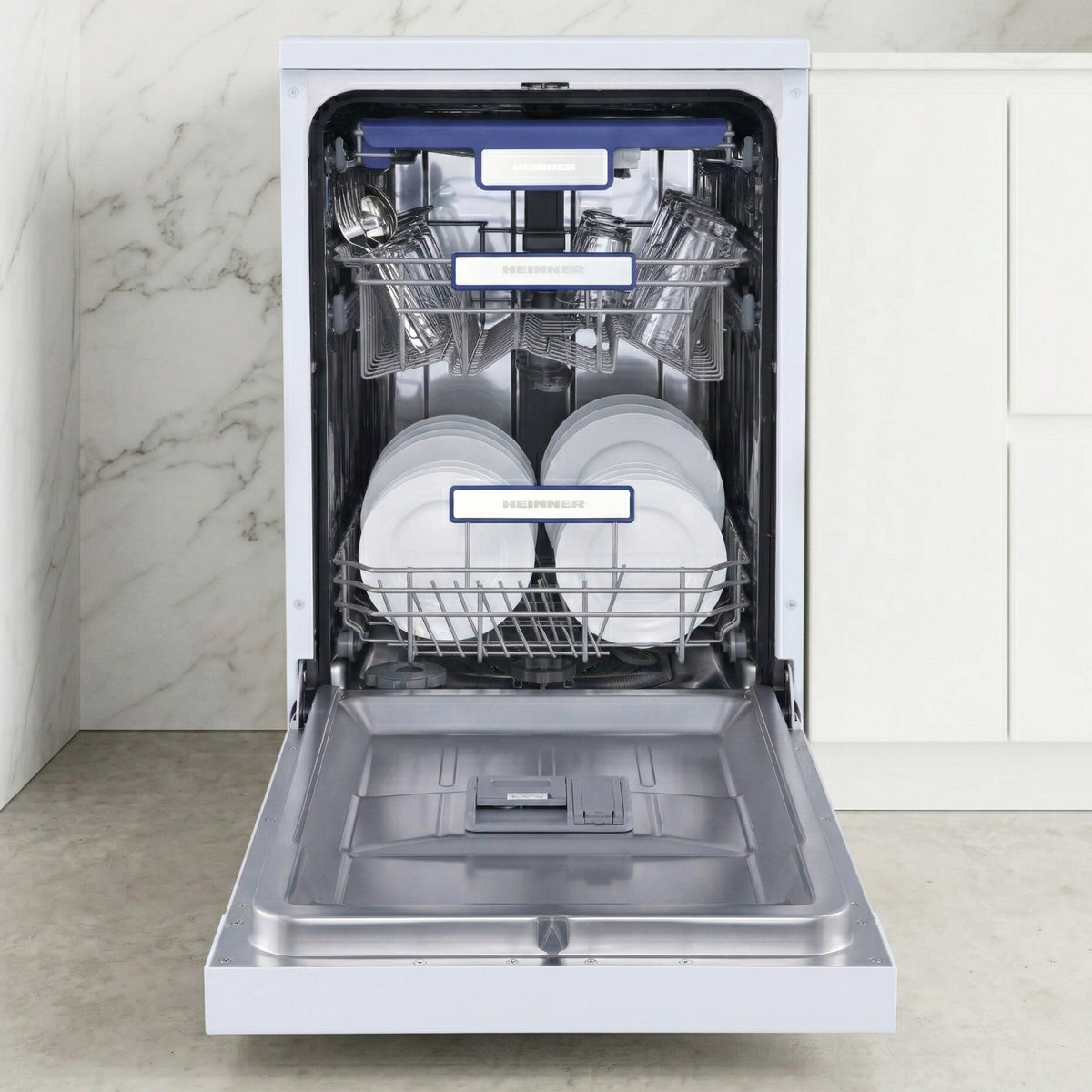Freistehender Geschirrspüler Heinner HDW-FSM45710AWD – 10 Maßgedecke – AquaStop – Energieeffizienzklasse D – Bild 8