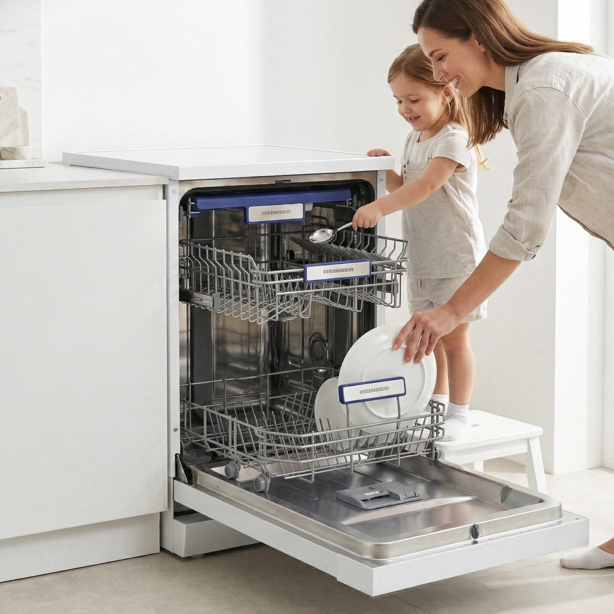 Freistehender Geschirrspüler Heinner HDW-FSM45710AWD – 10 Maßgedecke – AquaStop – Energieeffizienzklasse D – Bild 10