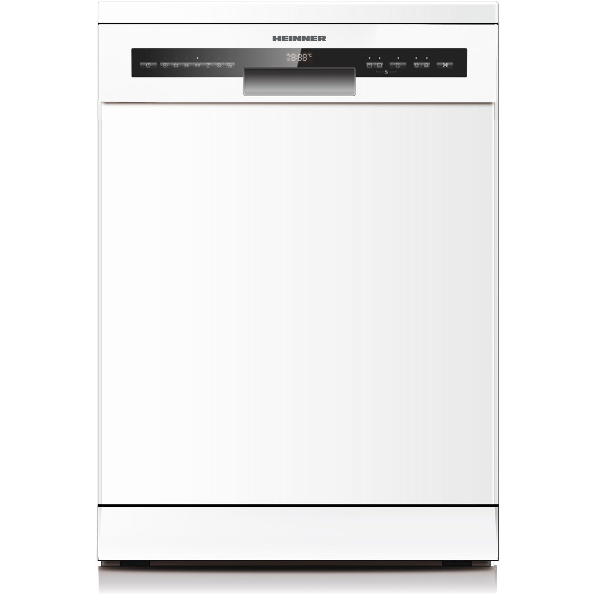 Heinner HDW-FSM60714AWD freistehender Geschirrspüler – 14 Maßgedecke – AquaStop – Energieeffizienzklasse D – Bedienfeld