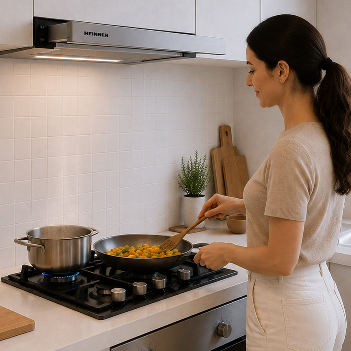 Heinner HTCH-440FS Dunstabzugshaube – Energieeffizienzklasse C – Inox – Bild 8