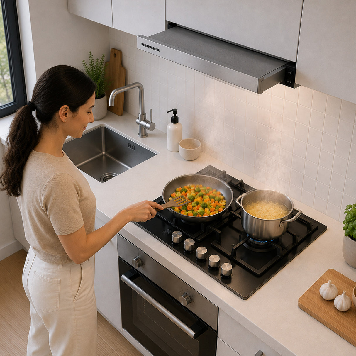 Heinner HTCH-440FS Dunstabzugshaube – Energieeffizienzklasse C – Inox – Bild 10