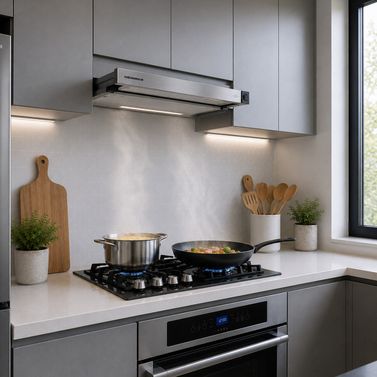 Heinner HTCH-F400IX Dunstabzugshaube – Energieeffizienzklasse B – Inox – Bild 6