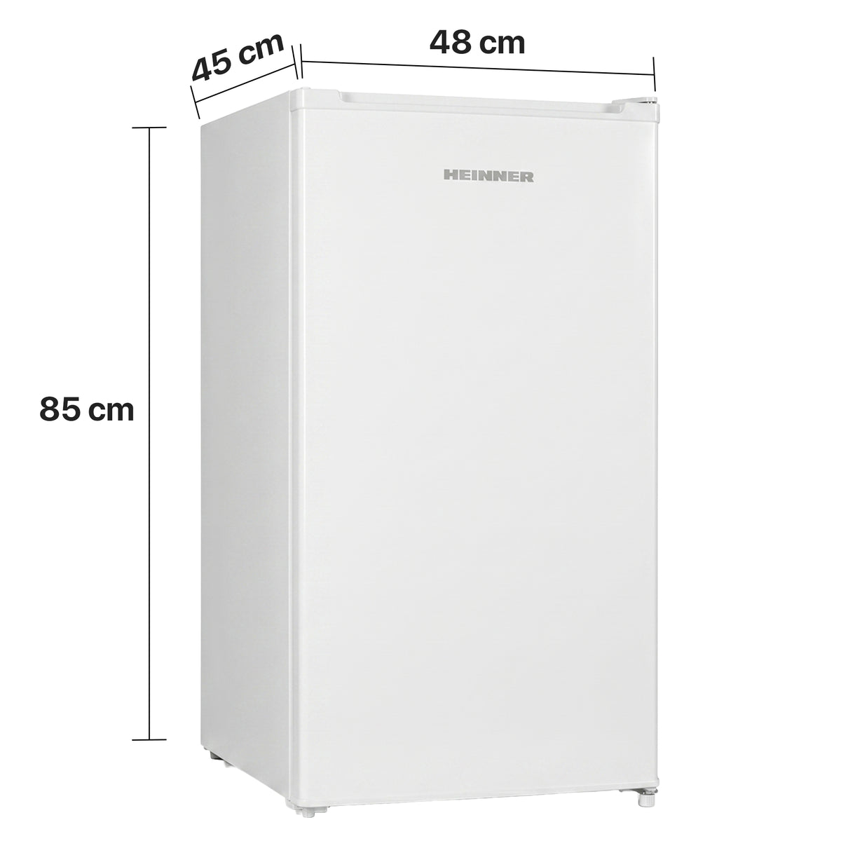 Tischkühlschrank Heinner HF-HM90E – 90 Liter – umschaltbarer Türanschlag – Energieeffizienzklasse E – Bild 4