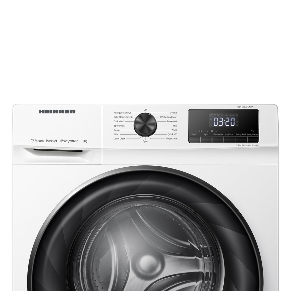 Heinner Waschmaschine HWM-H8014INVA 8 kg – 1400 U/min – Energieeffizienzklasse A – Bild 5