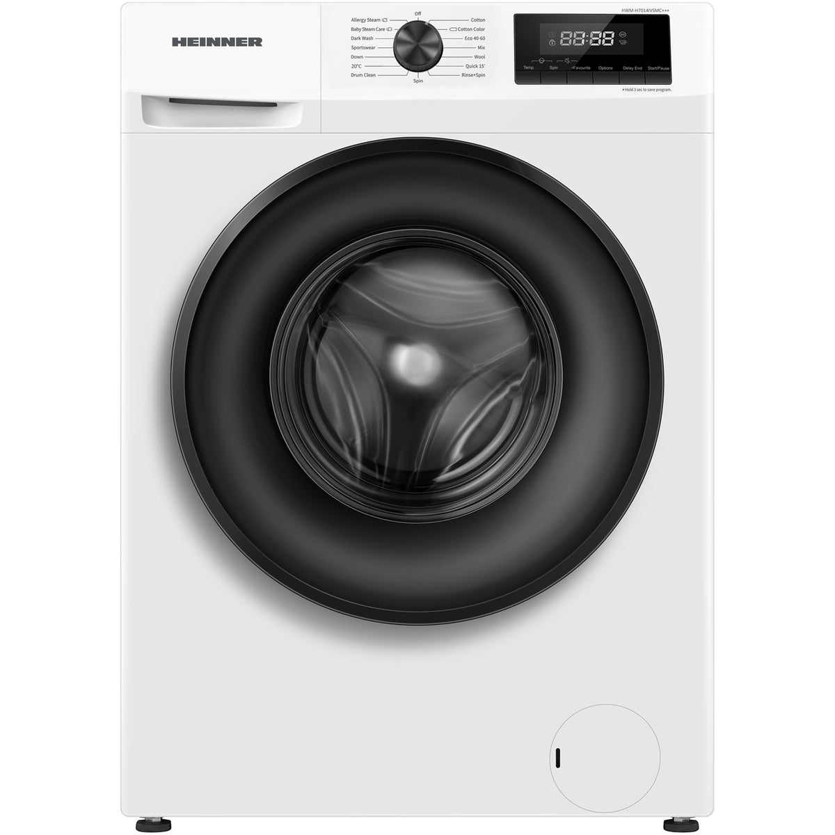 Heinner Waschmaschine HWM-H7014IVSMC – 7 kg – 1400 U/min – Energieeffizienzklasse C – Produktfoto