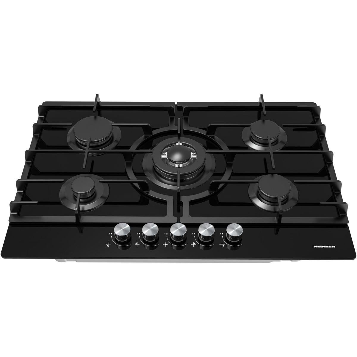 Heinner HBH-M705IWFGBK Gaskochfeld – 5 Brenner – Wokbrenner – Gusseisenroste – Bild 2