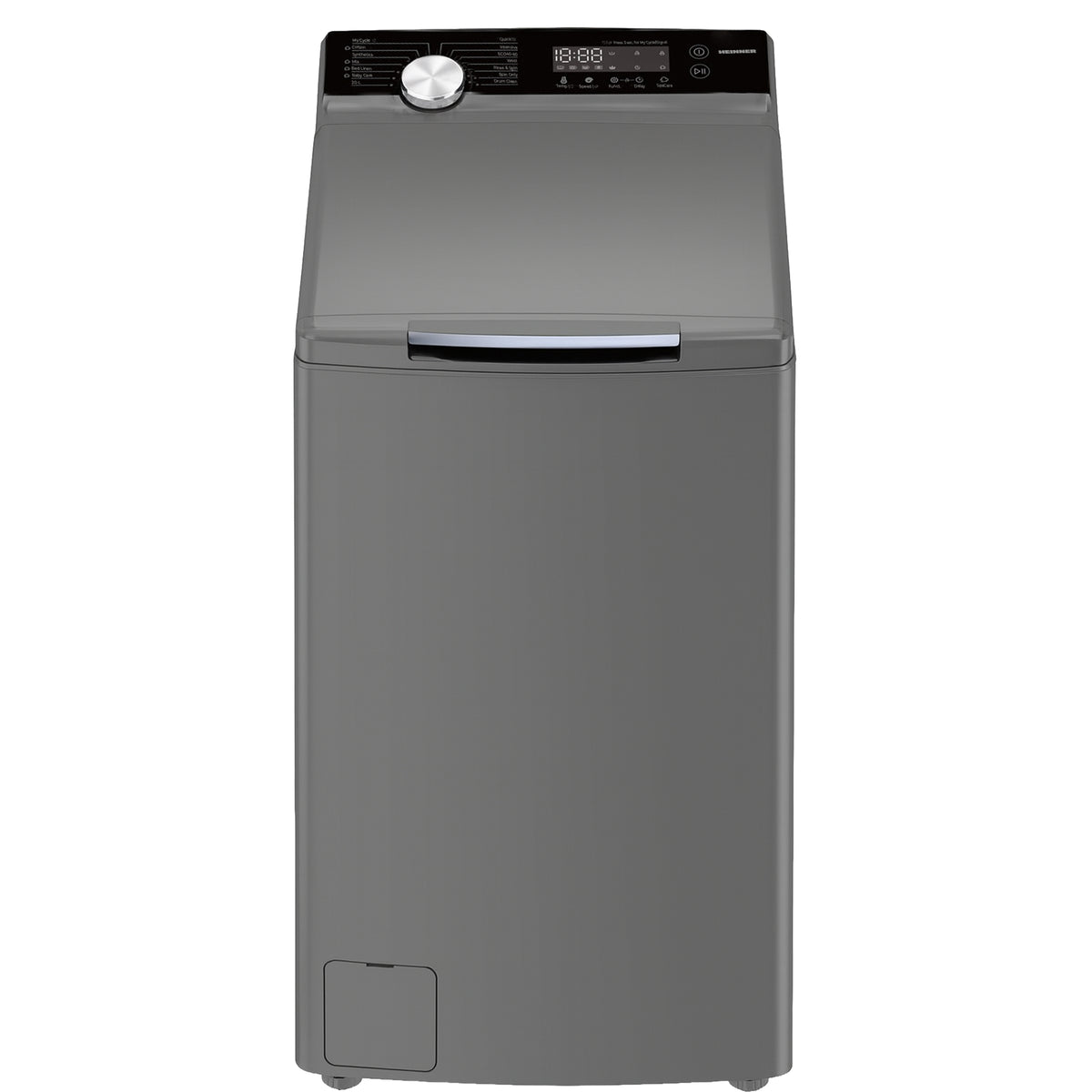 Heinner Waschmaschine HWM-TL8013IVKSA – Toplader – 8 kg – 1300 U/min – Energieeffizienzklasse A – Bedienfeld