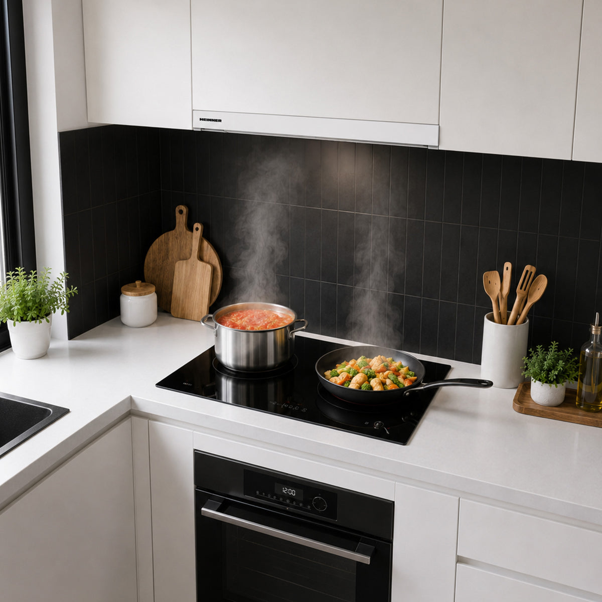 Heinner HTCH-F400WH Dunstabzugshaube – Energieeffizienzklasse B – weiß – Bild 8