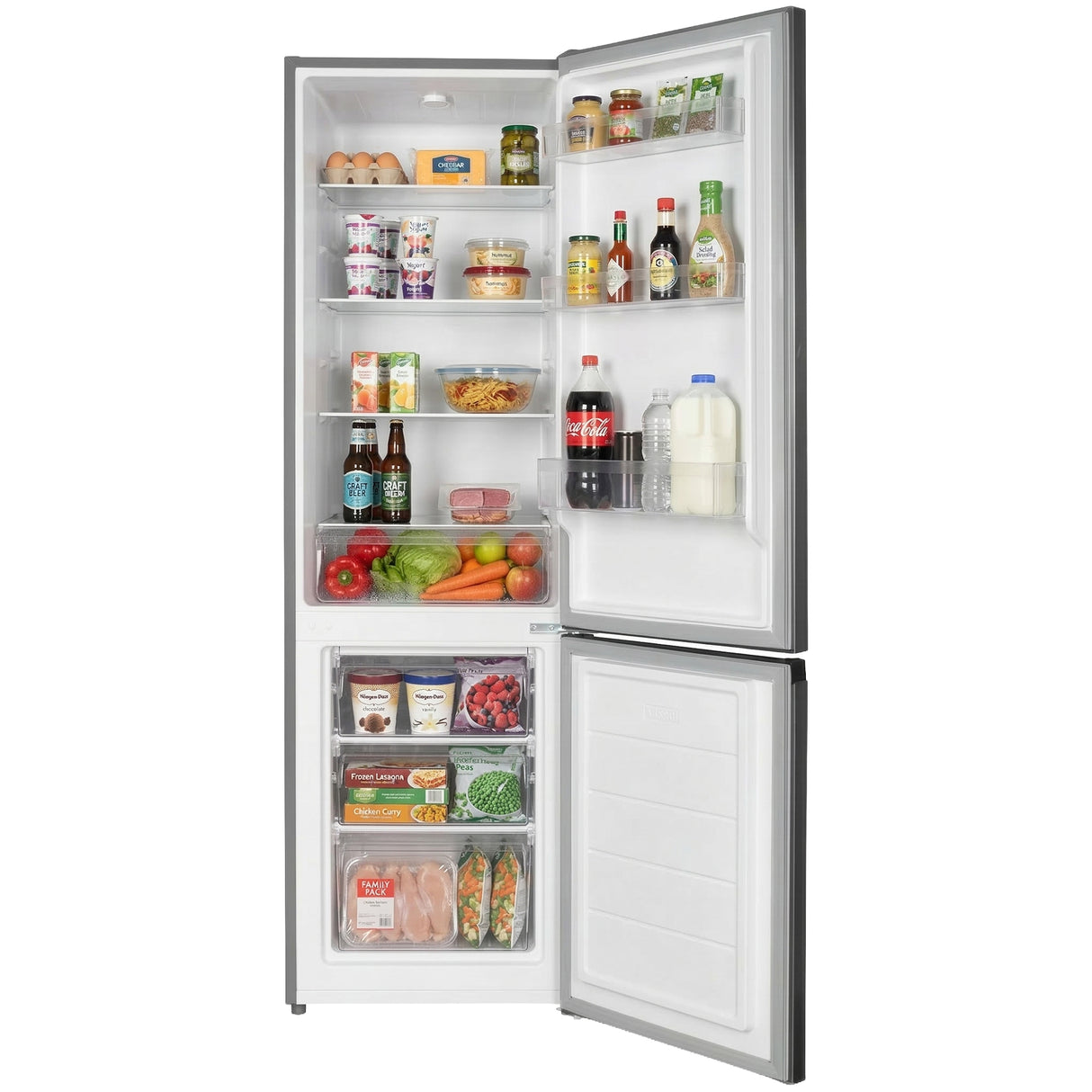 Heinner Kühl-Gefrierkombination HC-HM262XE – 262 Liter – LED-Beleuchtung – Energieeffizienzklasse E – Bild 4