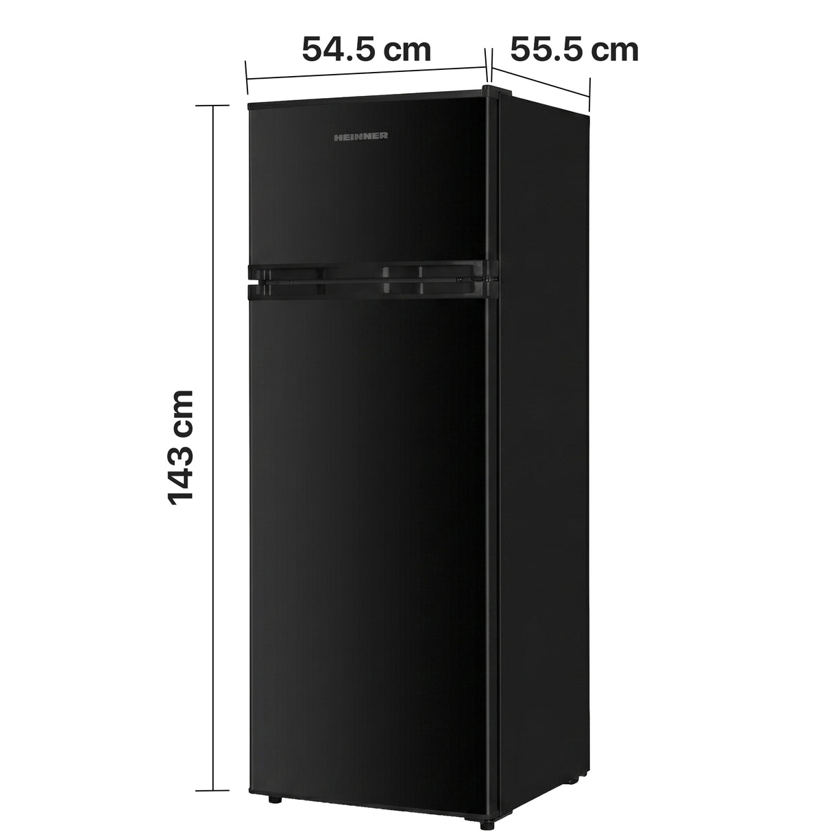 Heinner Kühl-Gefrierkombination HF-H2206BKE – 206 Liter – Schwarz – Energieeffizienzklasse E – Bild 4