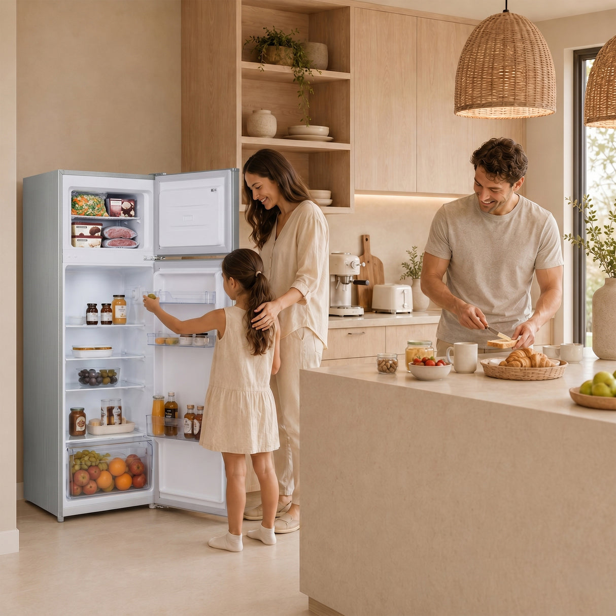 Heinner Kühl-Gefrierkombination HF-H2206SE – 206 Liter – Energieeffizienzklasse E – Bild 9