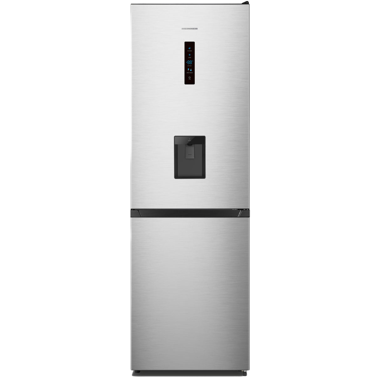 Heinner HCNF-HS304XWDE Kühl-Gefrierkombination – 304 L – Full No Frost – Wasserspender – Energieeffizienzklasse – Bedienfeld