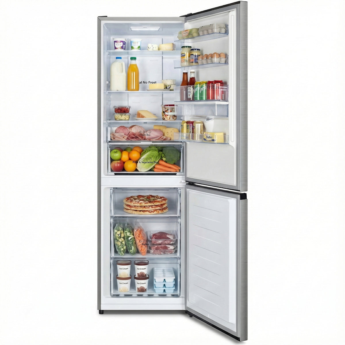 Heinner HCNF-HS304XWDE Kühl-Gefrierkombination – 304 L – Full No Frost – Wasserspender – Energieeffizienzklasse E – Bild 3