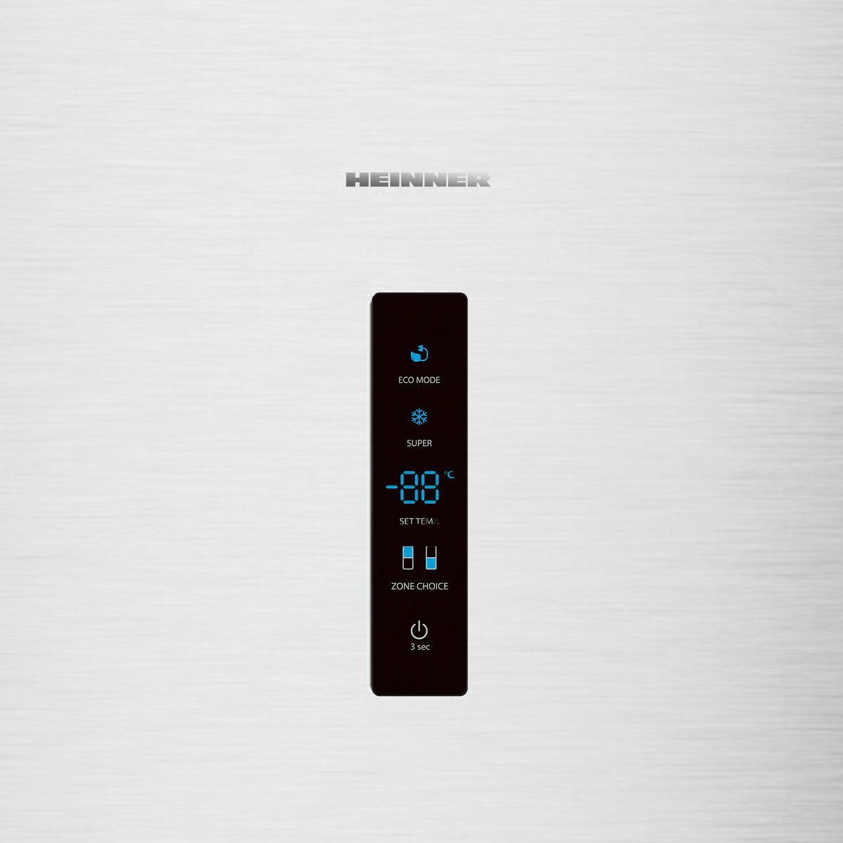 Heinner HCNF-HS304XWDE Kühl-Gefrierkombination – 304 L – Full No Frost – Wasserspender – Energieeffizienzklasse – Bedienfeld