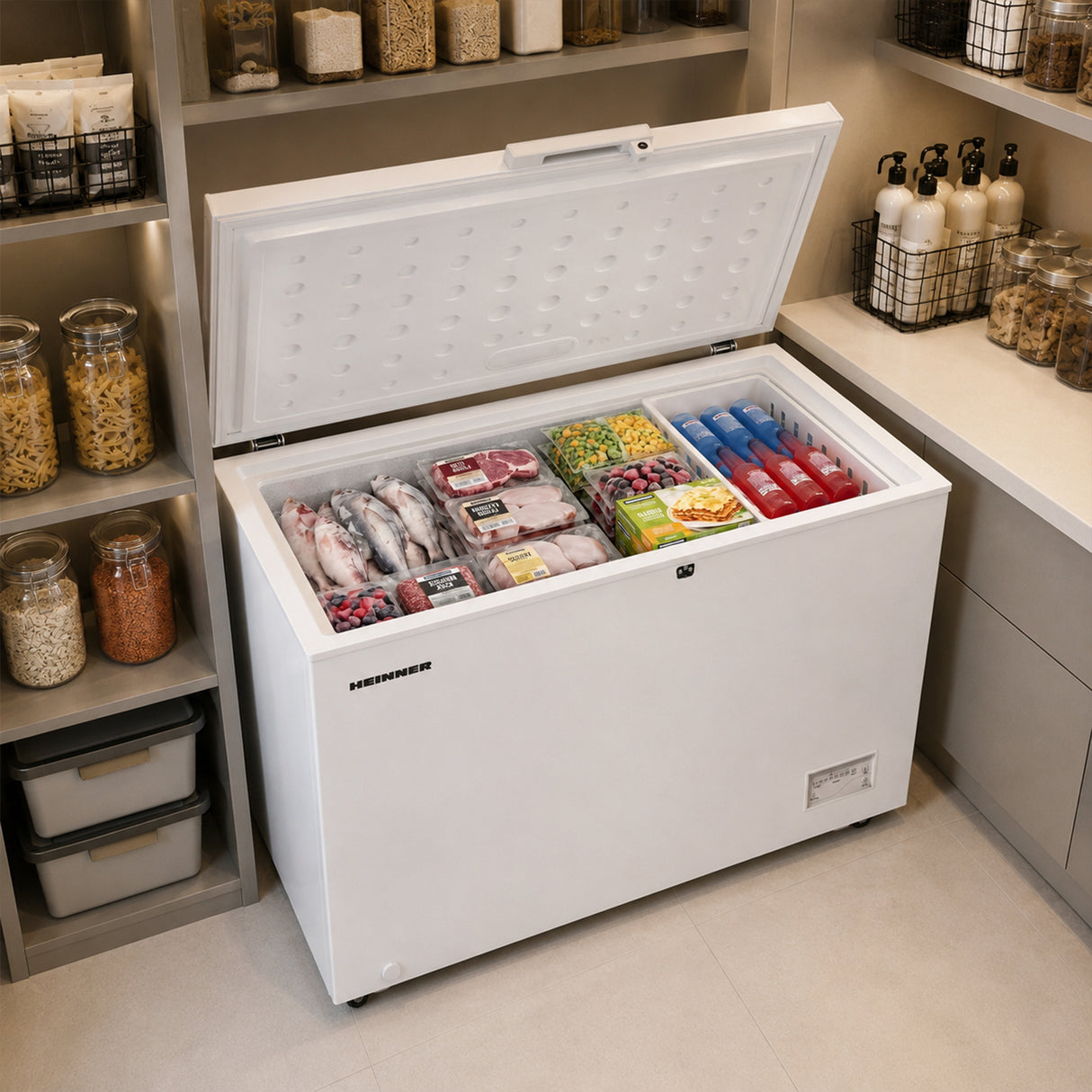 Heinner Gefriertruhe HCF-246CNHE++ – 246 Liter – umwandelbar – Inverter-Kompressor – Bild 6
