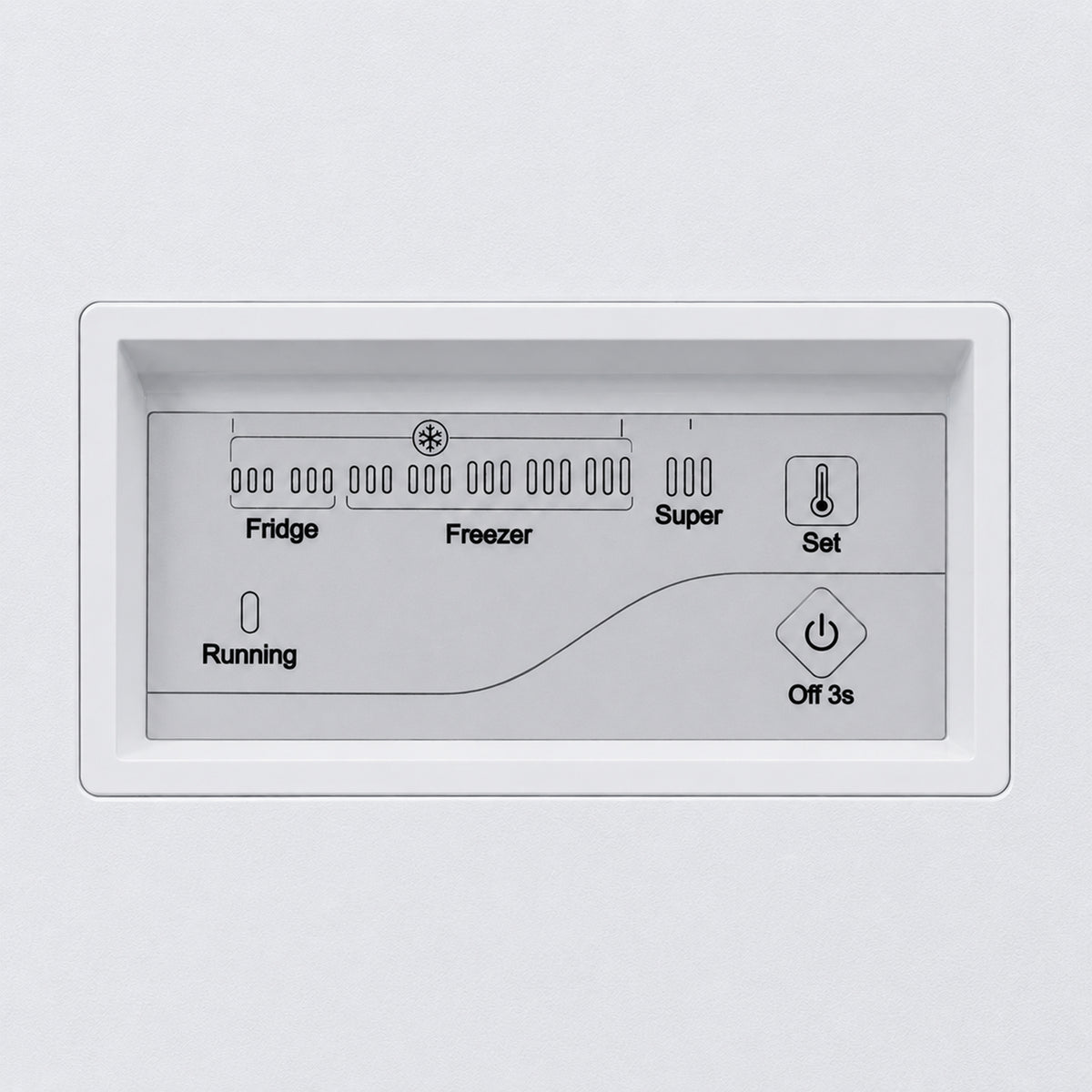 Heinner Gefriertruhe HCF-287CNHE 287 Liter – Convertible – Schnellgefrierfunktion – Energieeffizienzklasse E – Bedienfeld