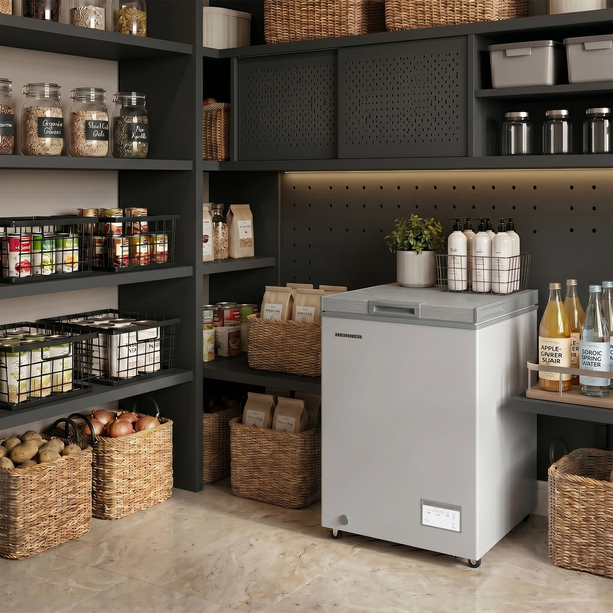 Heinner Gefriertruhe HCF-HM100CSE – 98 Liter – umrüstbar – Schnellgefrierfunktion – Bild 8