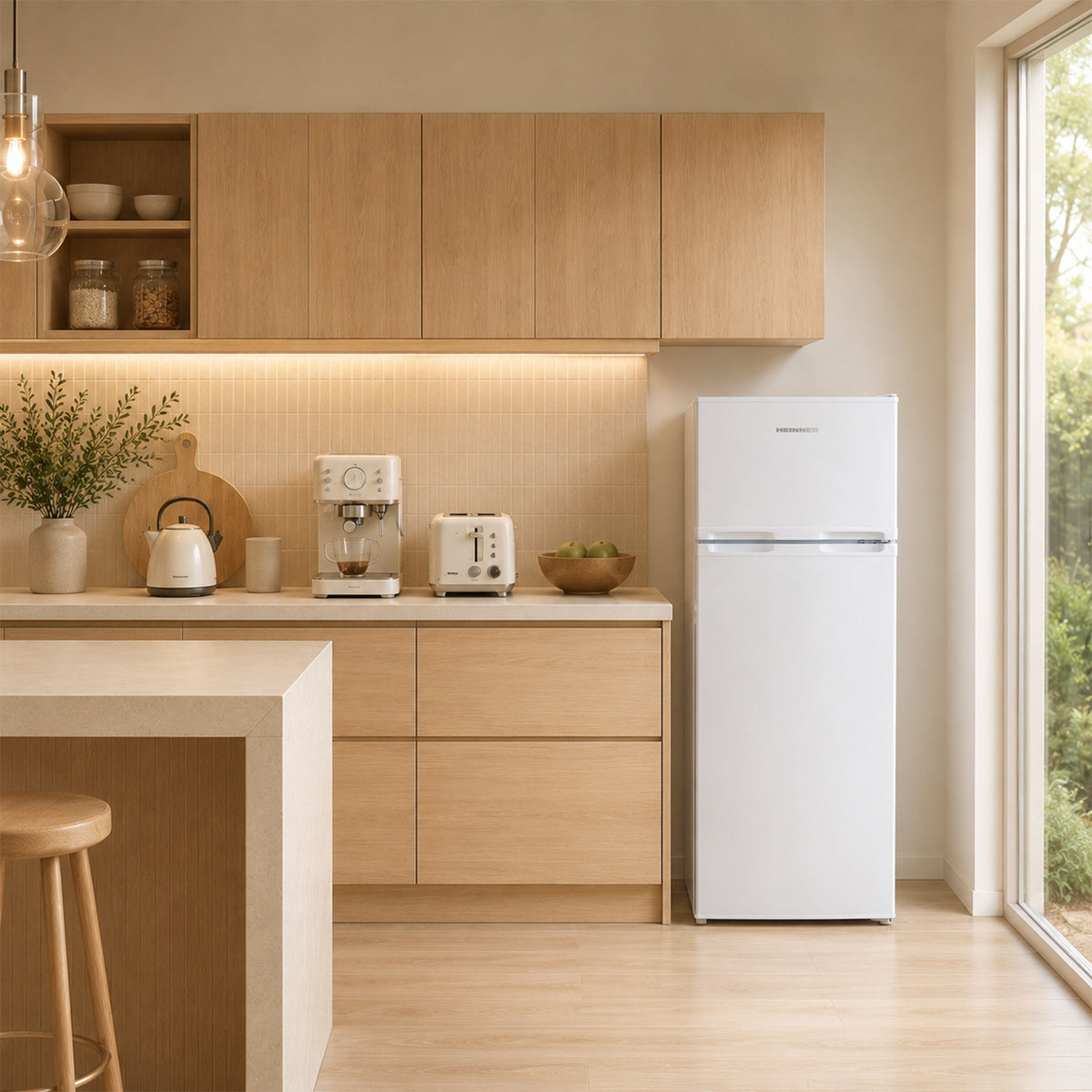 Heinner Kühl-Gefrierkombination HF-H2206E – 206 Liter – Energieeffizienzklasse E – Bild 5