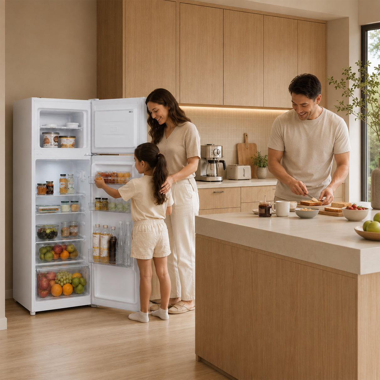 Heinner Kühl-Gefrierkombination HF-H2206E – 206 Liter – Energieeffizienzklasse E – Bild 9