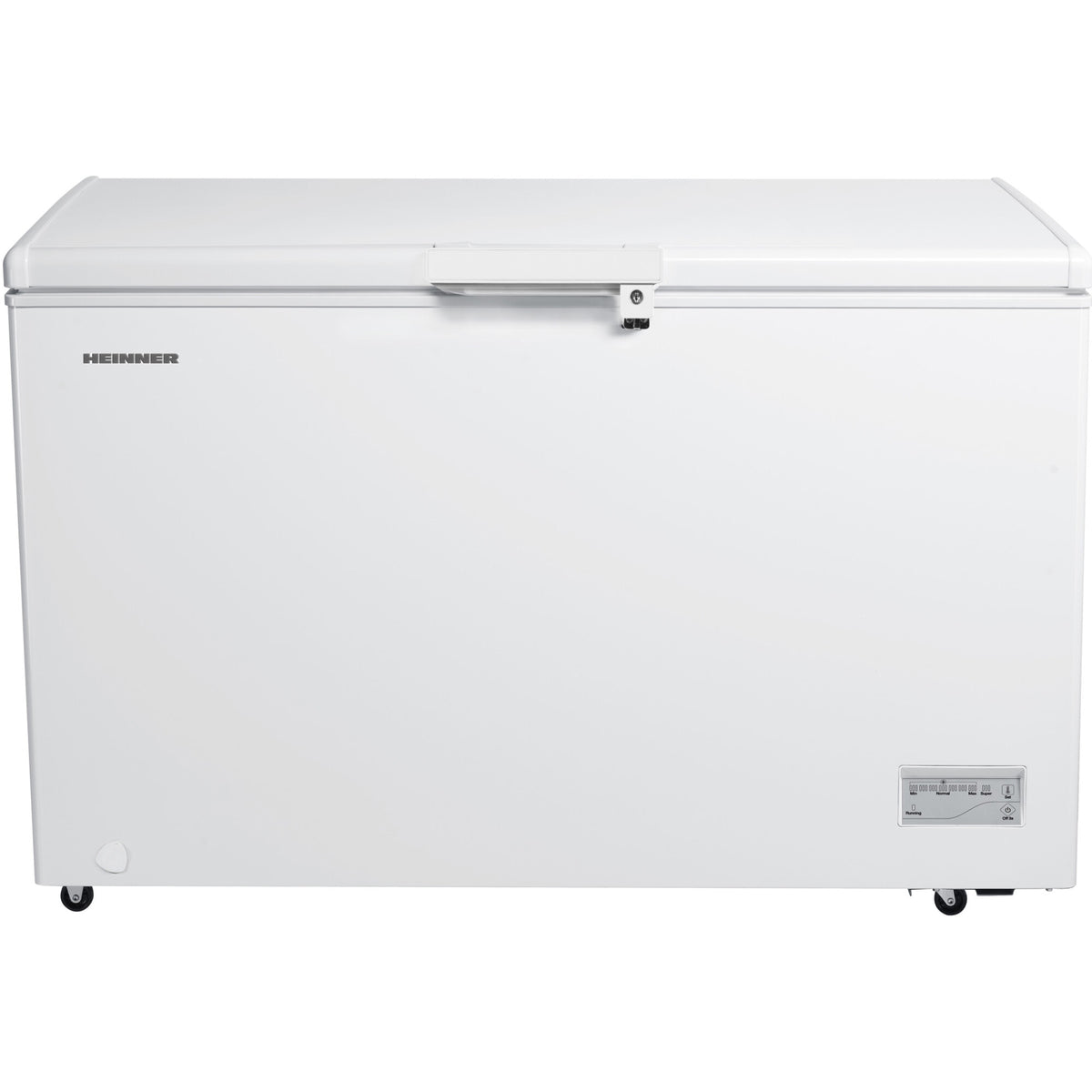 Heinner Gefriertruhe HCF-HM371CE – 371 Liter – Schnellgefrierfunktion – Energieeffizienzklasse E – Produktfoto