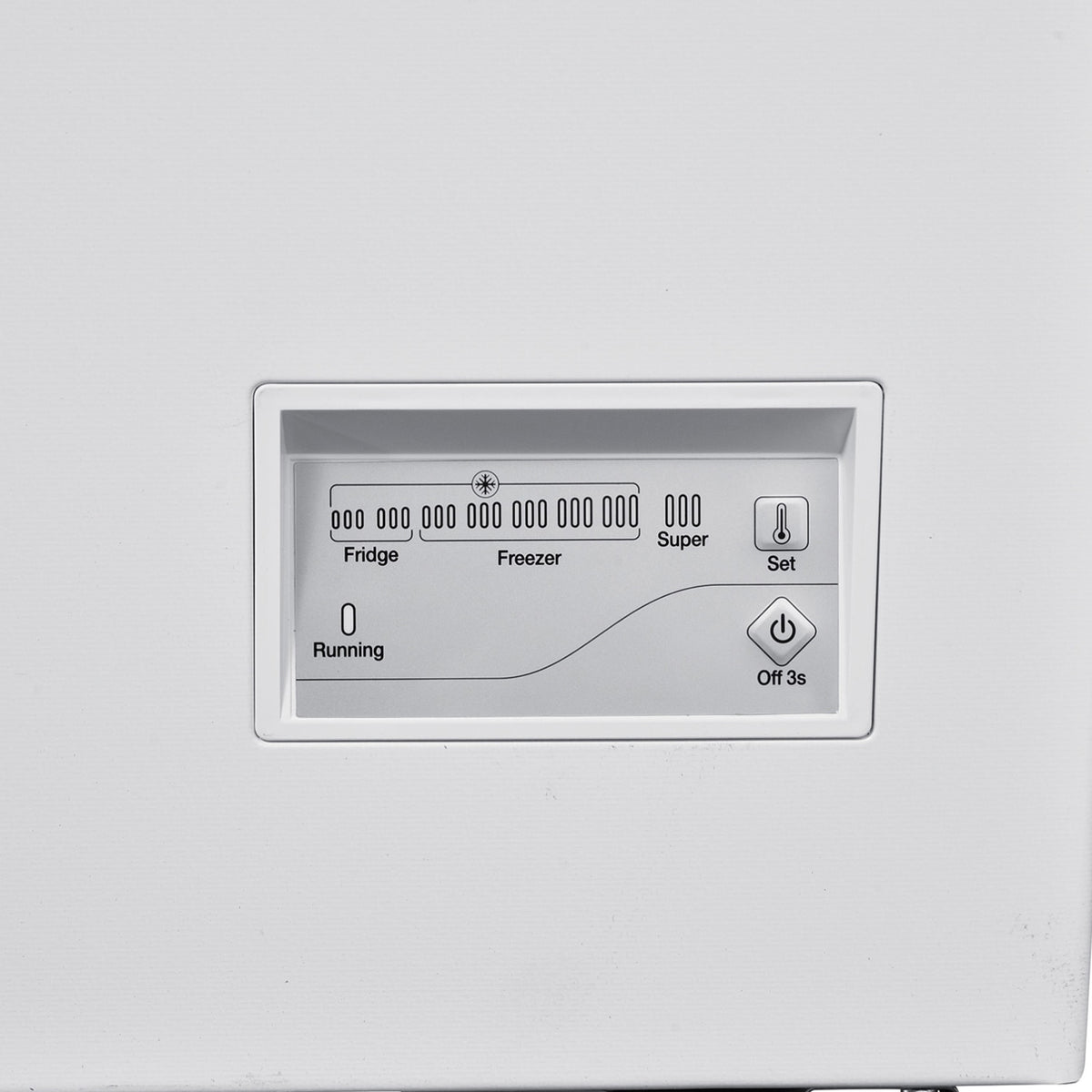 Heinner Gefriertruhe HCF-HM371CE – 371 Liter – Schnellgefrierfunktion – Energieeffizienzklasse E – Bedienfeld