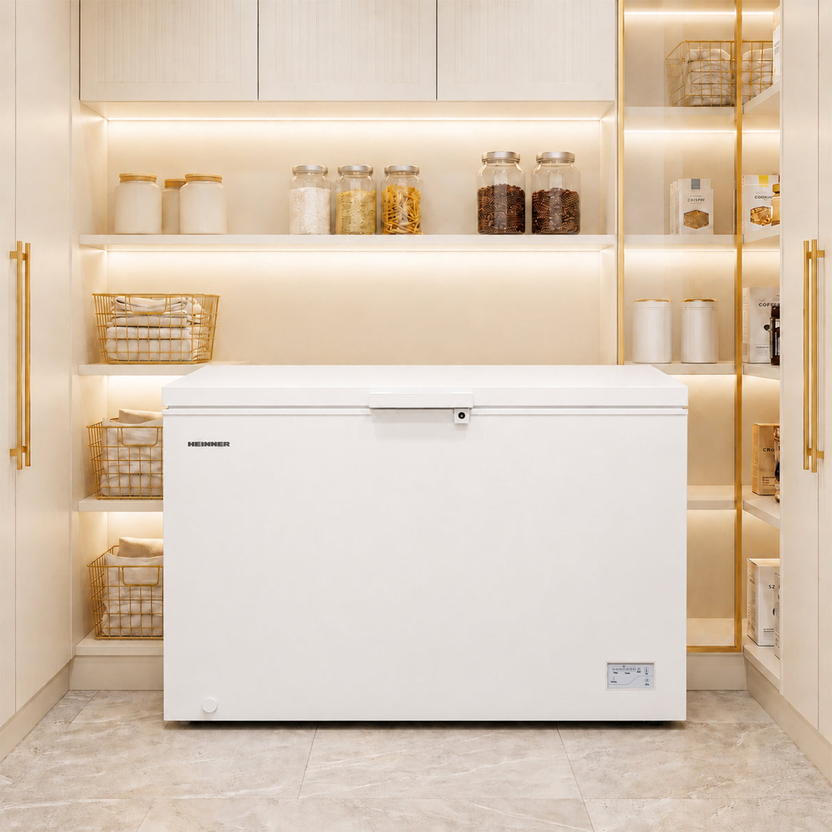 Heinner Gefriertruhe HCF-HM371CE – 371 Liter – Schnellgefrierfunktion – Energieeffizienzklasse E – Bild 6