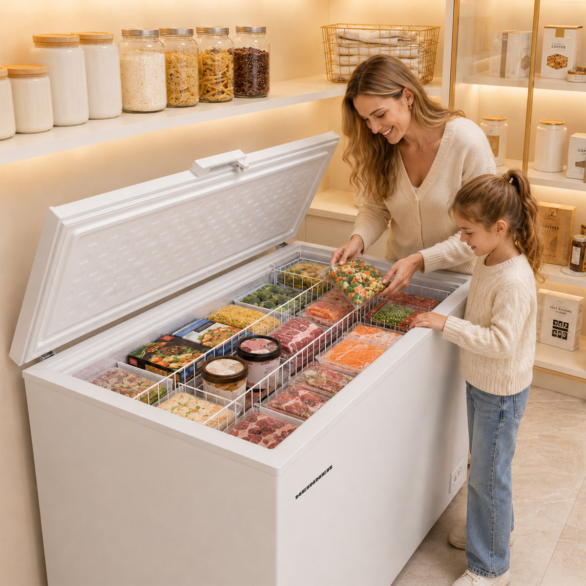 Heinner Gefriertruhe HCF-HM371CE – 371 Liter – Schnellgefrierfunktion – Energieeffizienzklasse E – Bild 10