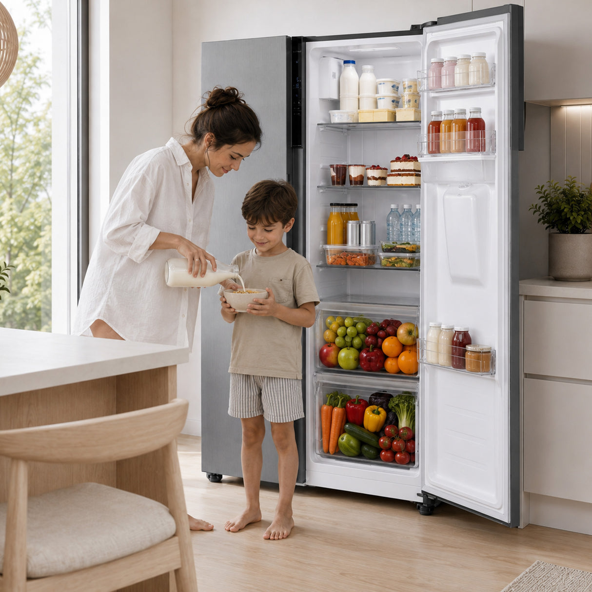 Heinner Amerikanischer Kühlschrank HSBS-H439NFXWDE – 439L – Wasserspender – No-Frost – Energieeffizienzklasse E – Bild 6
