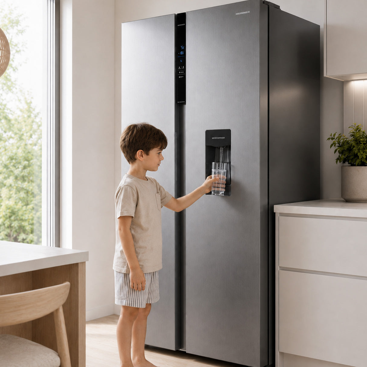 Heinner Amerikanischer Kühlschrank HSBS-H439NFXWDE – 439L – Wasserspender – No-Frost – Energieeffizienzklasse E – Bild 7