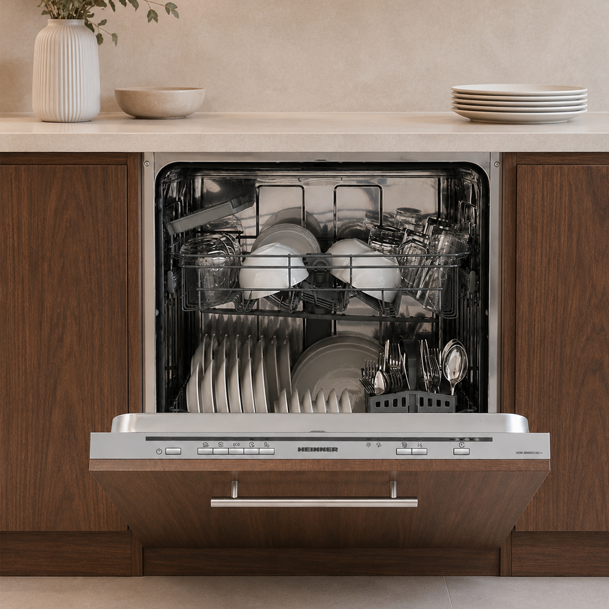 Heinner Einbaugeschirrspüler HDW-BIM60514E – 60 cm – 14 Maßgedecke – Energieeffizienzklasse E – AquaStop – Bild 7