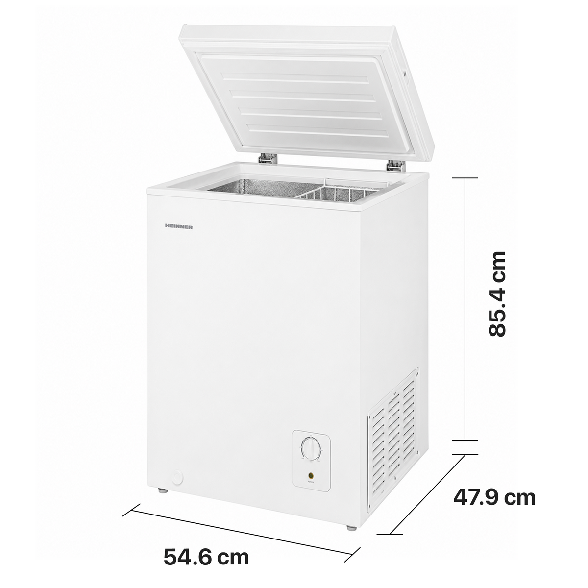 Heinner Gefriertruhe HCF-HS95E – 95 Liter – mechanische Steuerung – Energieeffizienzklasse E – Bild 2