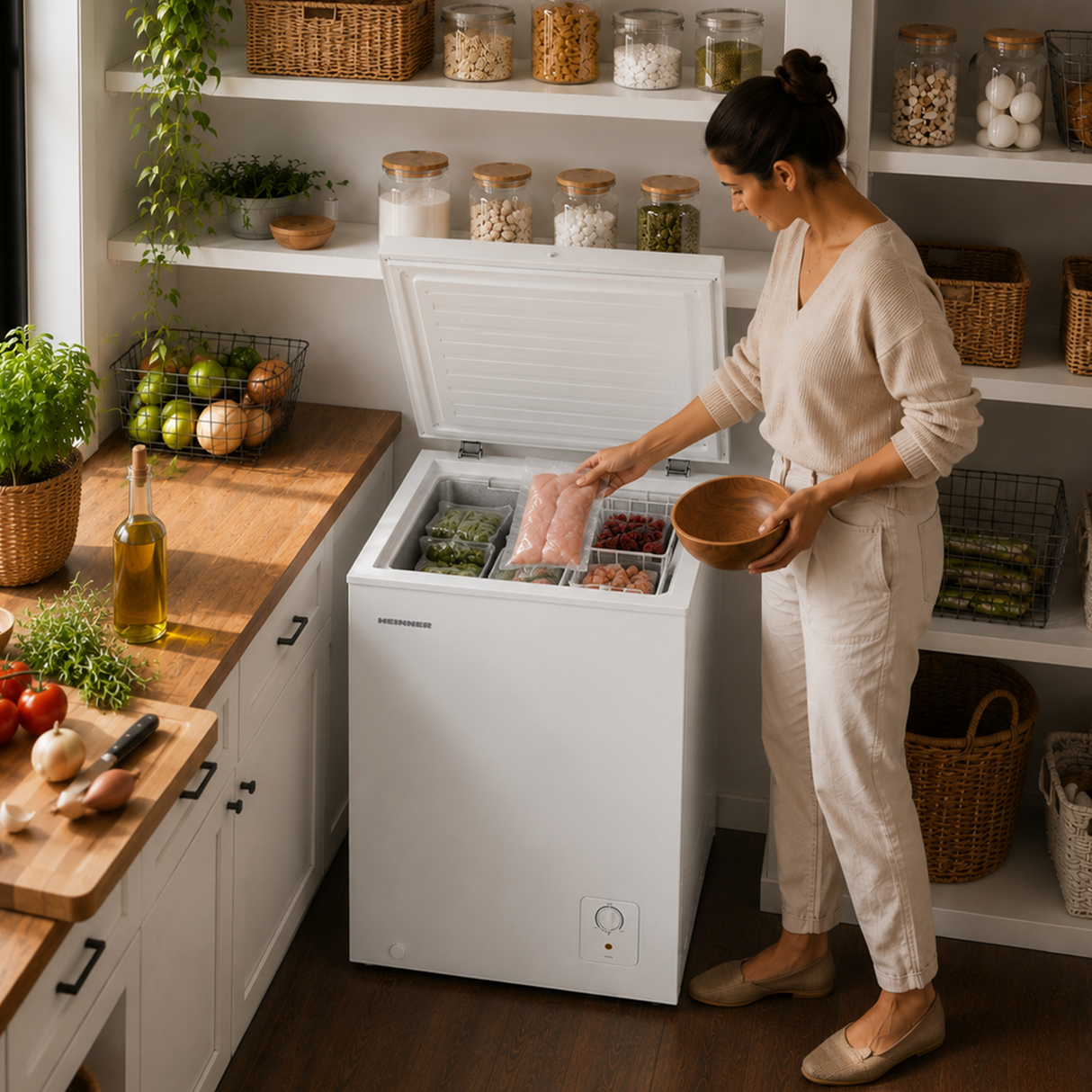 Heinner Gefriertruhe HCF-HS95E – 95 Liter – mechanische Steuerung – Energieeffizienzklasse E – Bild 6