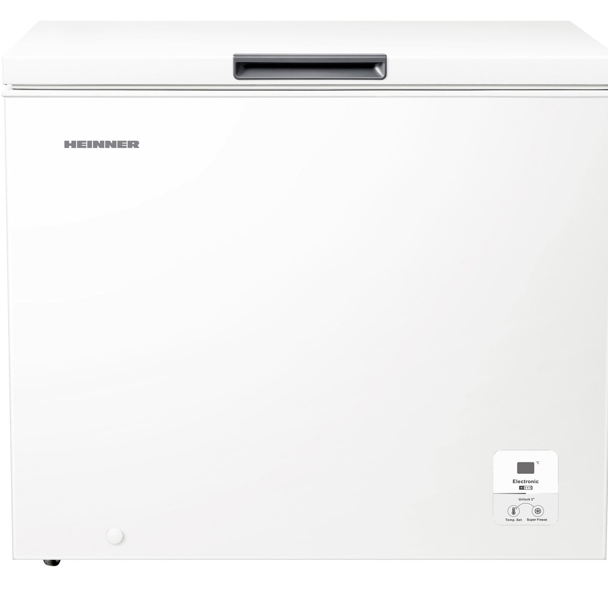 Heinner Gefriertruhe HCF-HS248EE – 248 Liter – Superfrostfunktion – Energieeffizienzklasse E – Produktfoto