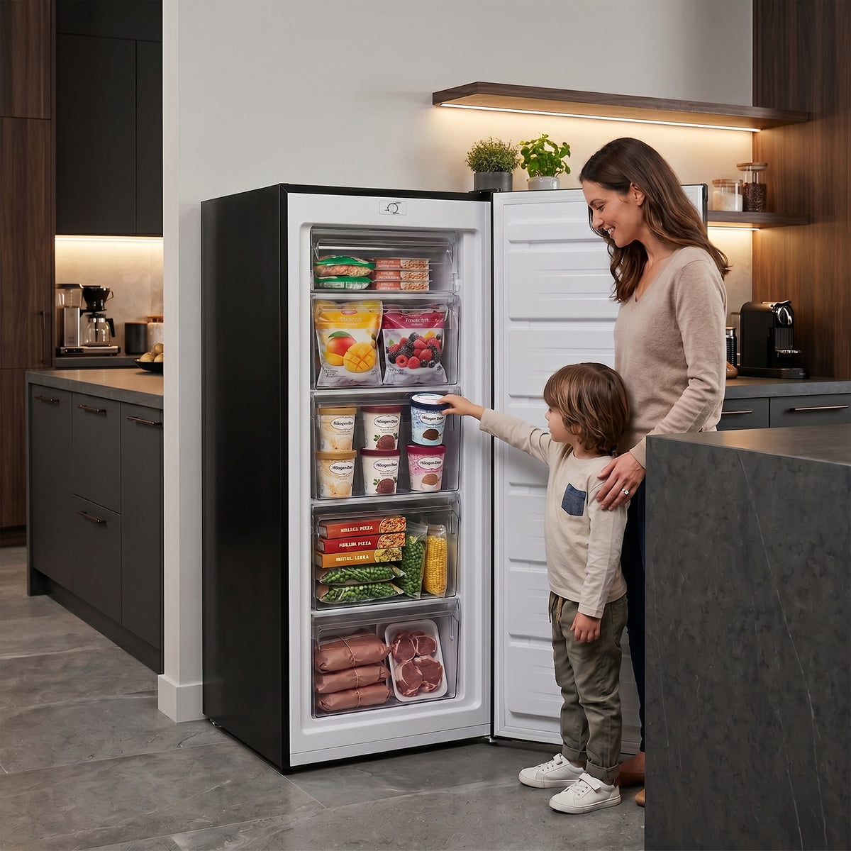 Heinner Gefrierschrank HFF-HM168BKE++ – 168 Liter – Schwarz – Energieeffizienzklasse E – Bild 8