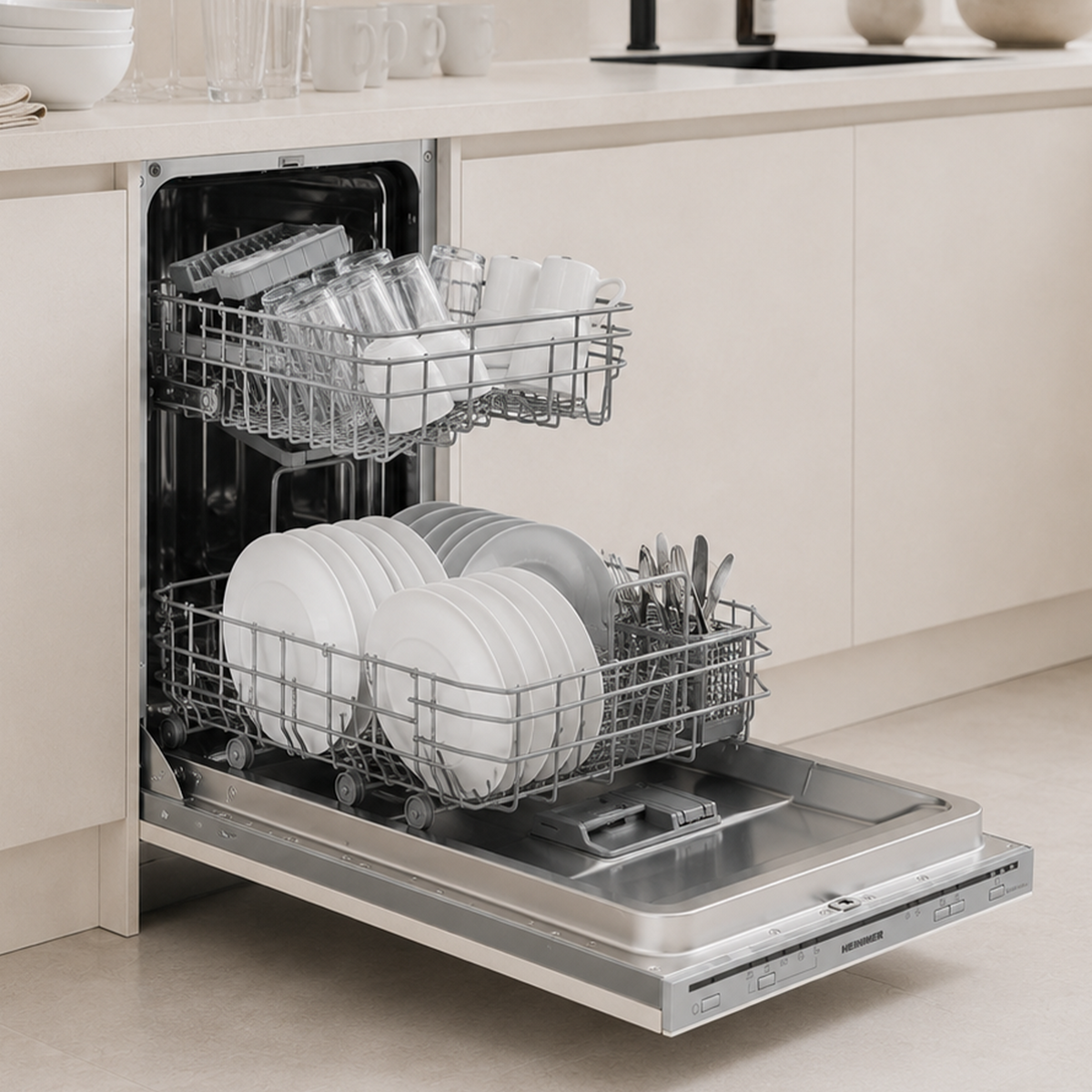 Heinner HDW-BIM45510E Einbaugeschirrspüler – 10 Maßgedecke – AquaStop – Energieeffizienzklasse E – Bild 8