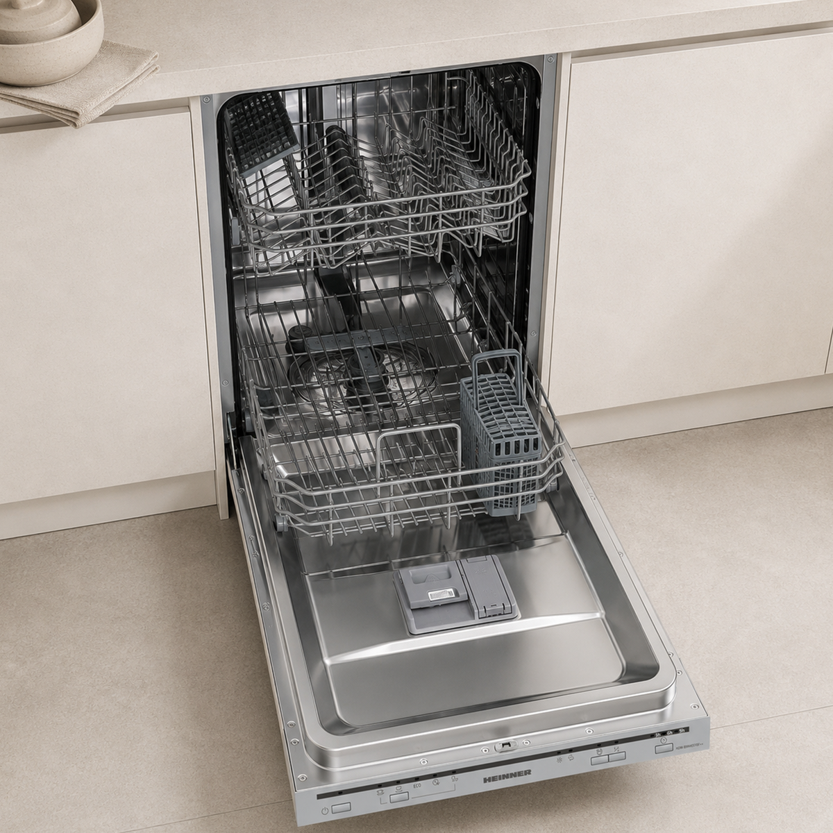 Heinner HDW-BIM45510E Einbaugeschirrspüler – 10 Maßgedecke – AquaStop – Energieeffizienzklasse E – Bild 10