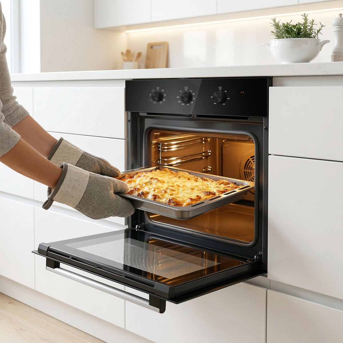 Heinner Einbaubackofen HBO-M659GC-GBK – 70 Liter – Grill – Touch-Bedienung – Schwarz – Bild 6