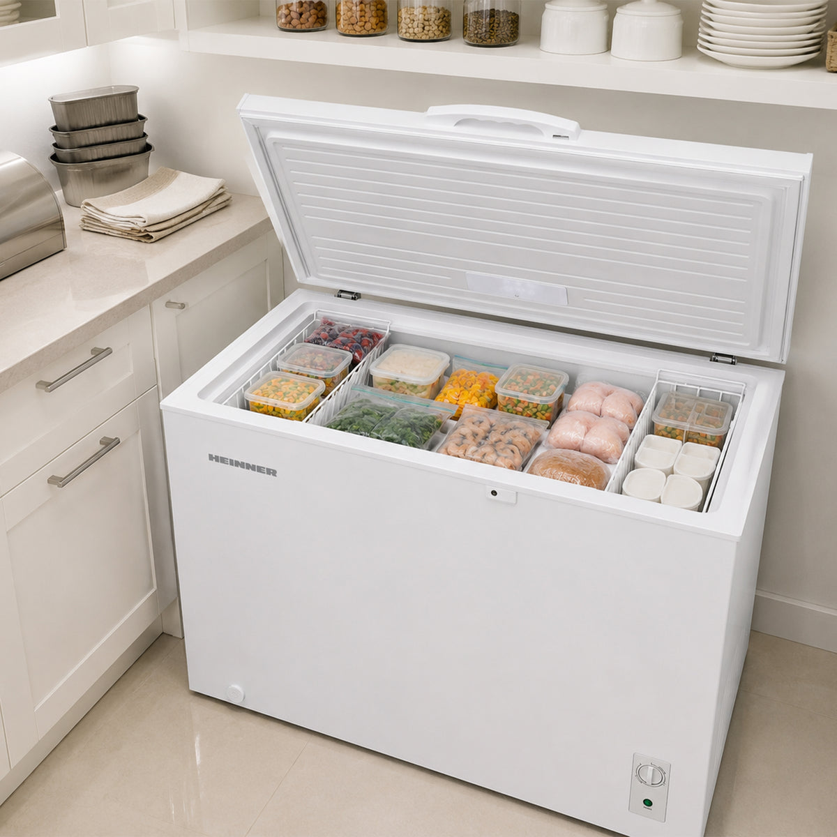 Gefriertruhe Heinner HCF-M293INVCE – 293 Liter – konvertierbar – Inverter – Energieeffizienzklasse E – Bild 8