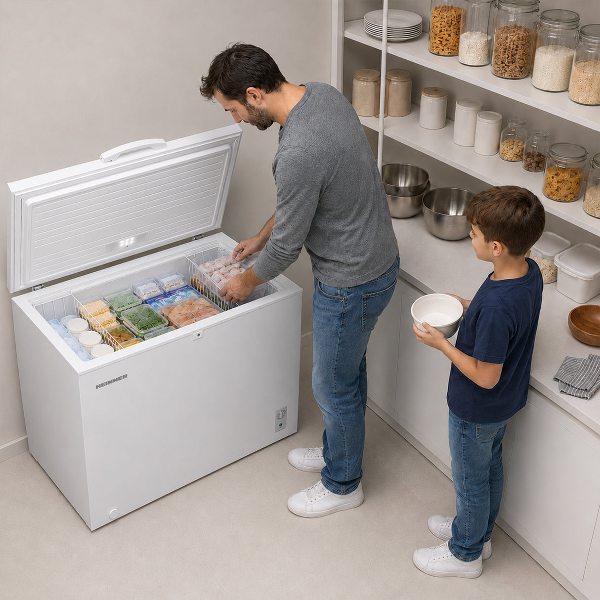 Gefriertruhe Heinner HCF-M293INVCE – 293 Liter – konvertierbar – Inverter – Energieeffizienzklasse E – Bild 9