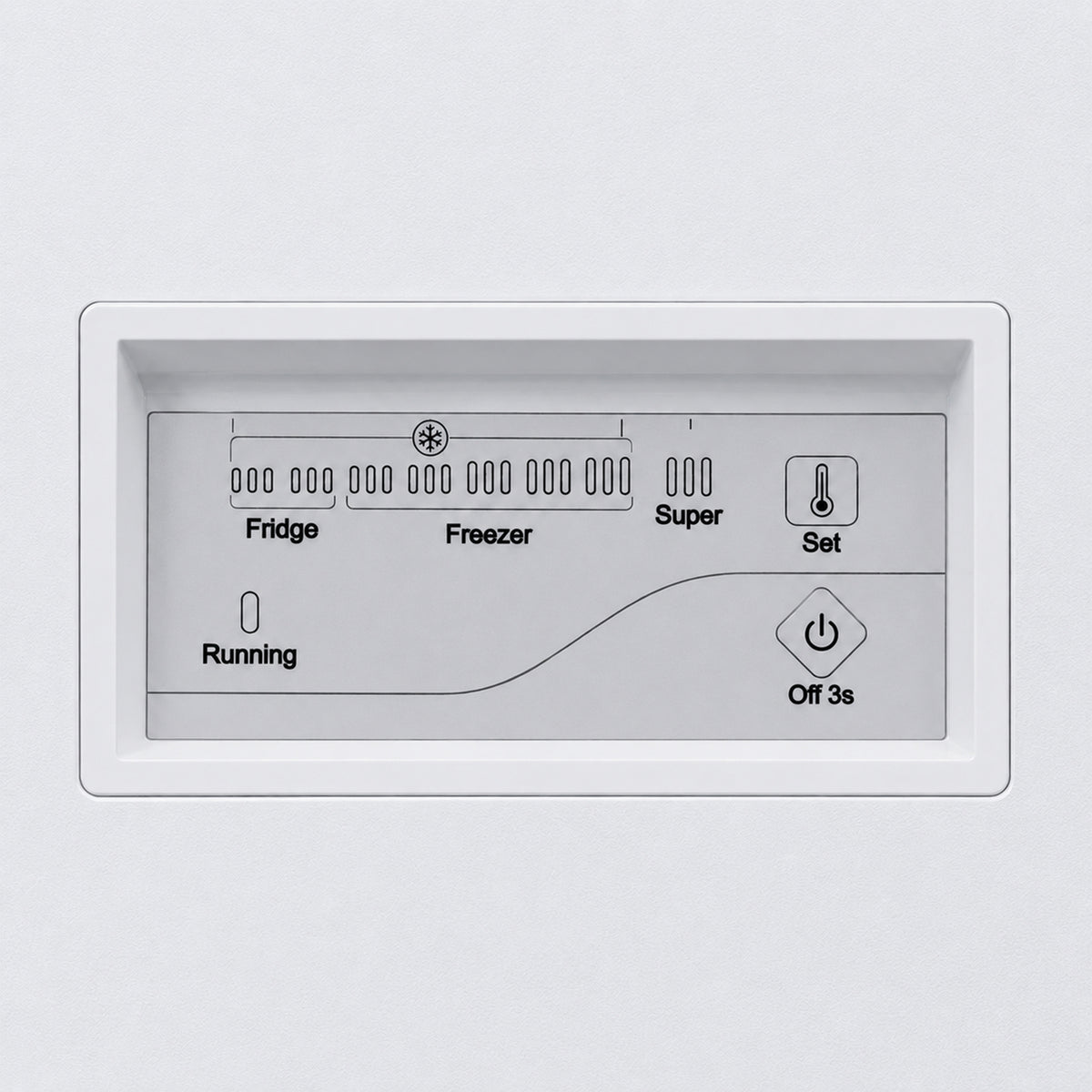 Heinner Gefriertruhe HCF-HM246INVCD – 246 Liter – umwandelbar – Energieeffizienzklasse D – Bedienfeld