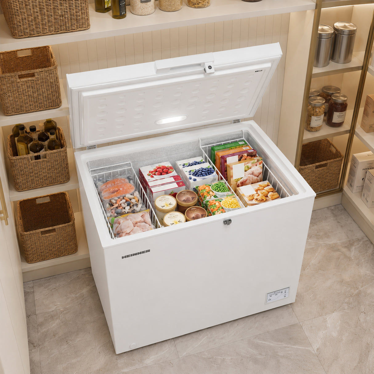 Heinner Gefriertruhe HCF-HM246INVCD – 246 Liter – umwandelbar – Energieeffizienzklasse D – Bild 9