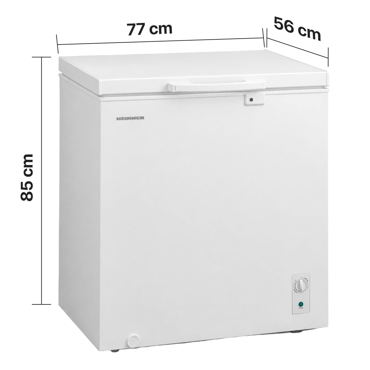 Heinner Gefriertruhe HCF-M198INVCE – 198 Liter – umrüstbar – Inverter-Motor – Energieeffizienzklasse E – Bild 3