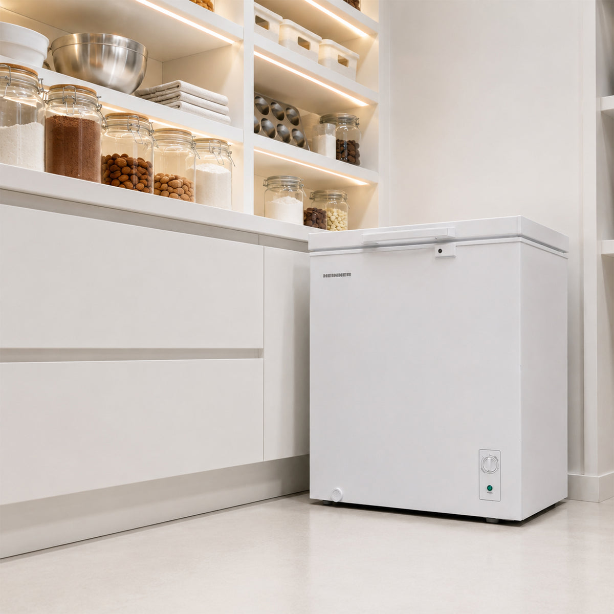 Heinner Gefriertruhe HCF-M198INVCE – 198 Liter – umrüstbar – Inverter-Motor – Energieeffizienzklasse E – Bild 6