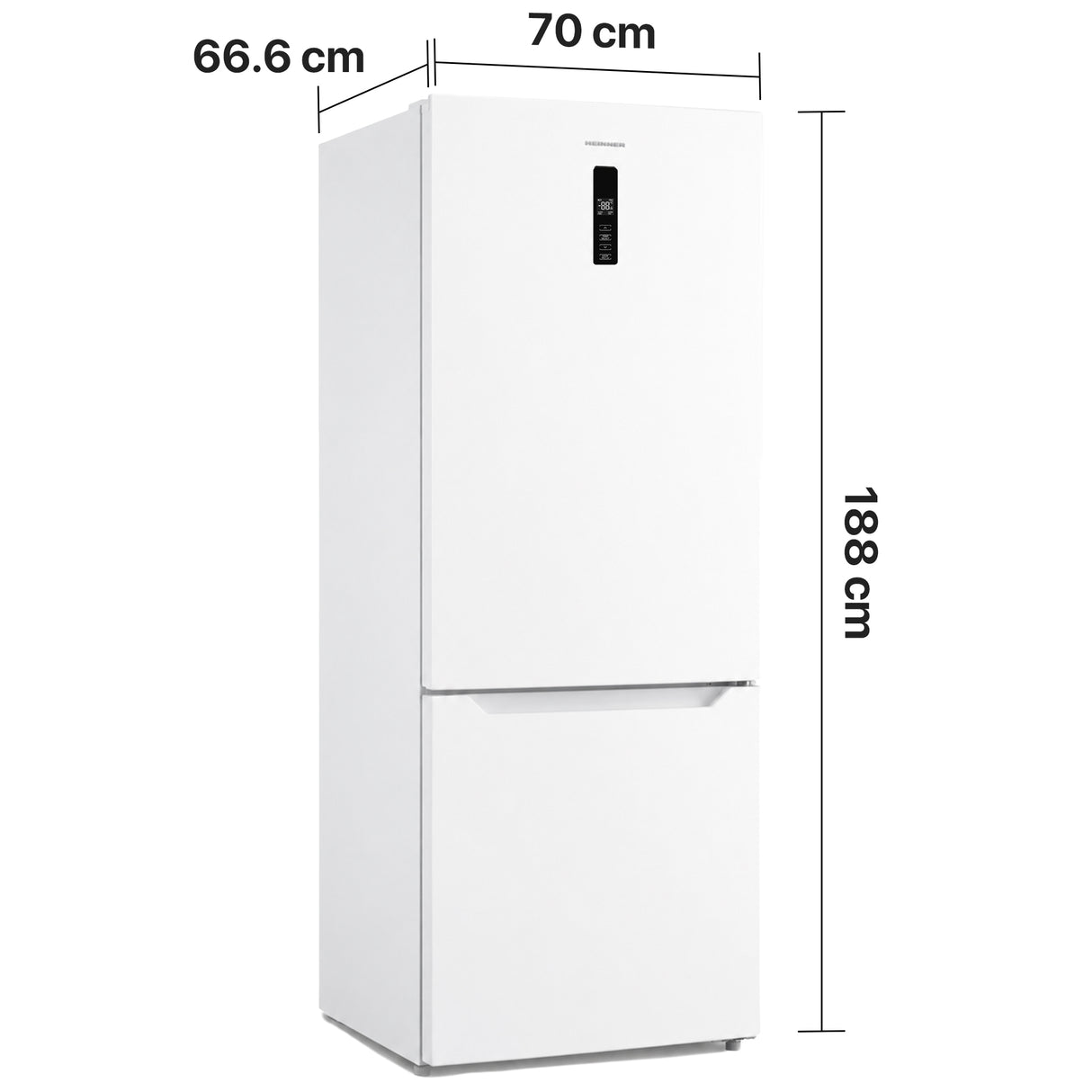 Heinner Kühl-Gefrierkombination HCNF-M435INVE – 435 Liter – weiß – Energieeffizienzklasse E – Bild 3