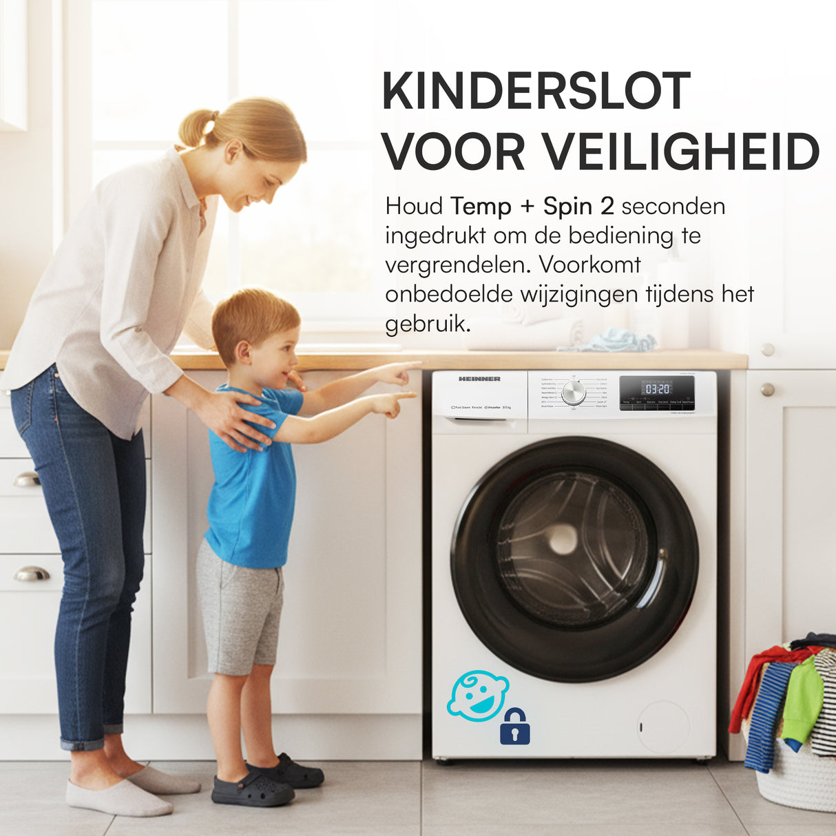 Waschtrockner Heinner HWDM-H9614A – 9/6 kg – 1400 U/Min – antibakteriell – Energieeffizienzklasse D – Bild 6