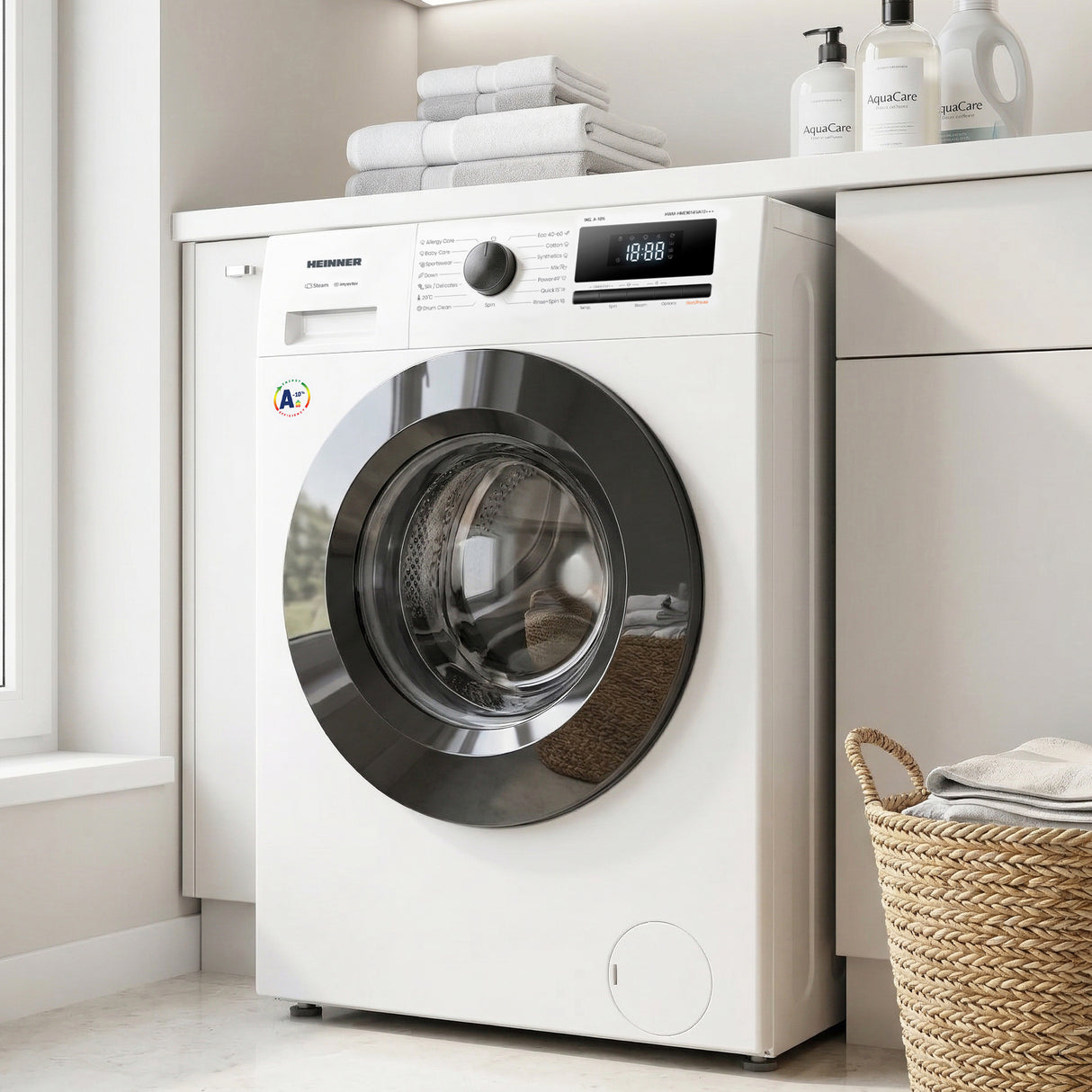 Heinner HWM-HME9014IVA10+++ Waschmaschine 9 kg – 1400 U/min – Inverter – A-10% – Allergy & Baby Steam – Bild 7