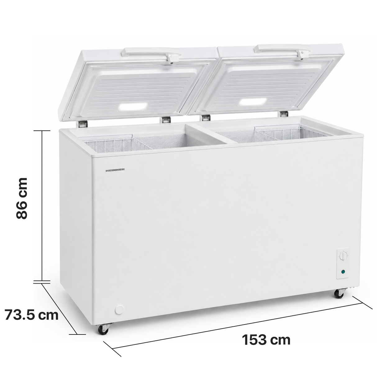 Heinner HCF-M508INVCE++ Gefriertruhe 508 L – Konvertierbar – Inverter – Bild 3